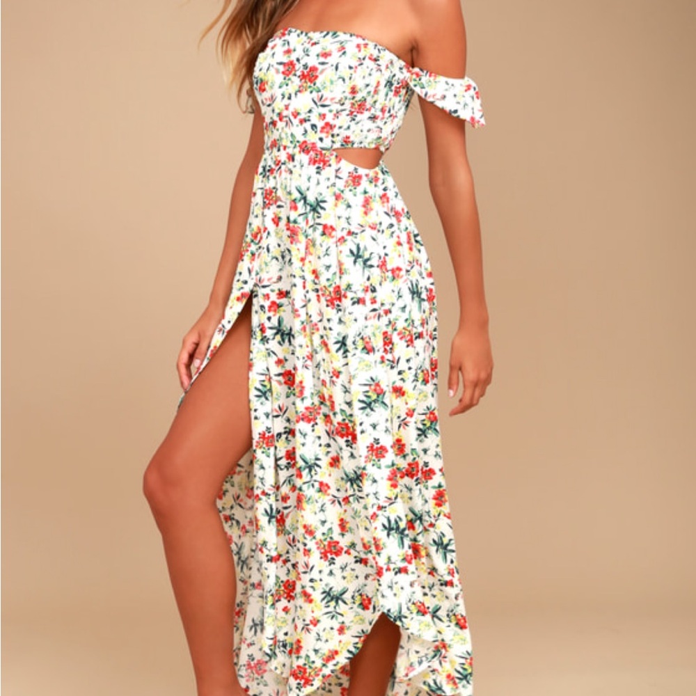 Lush Vibrant Floral Print Dress